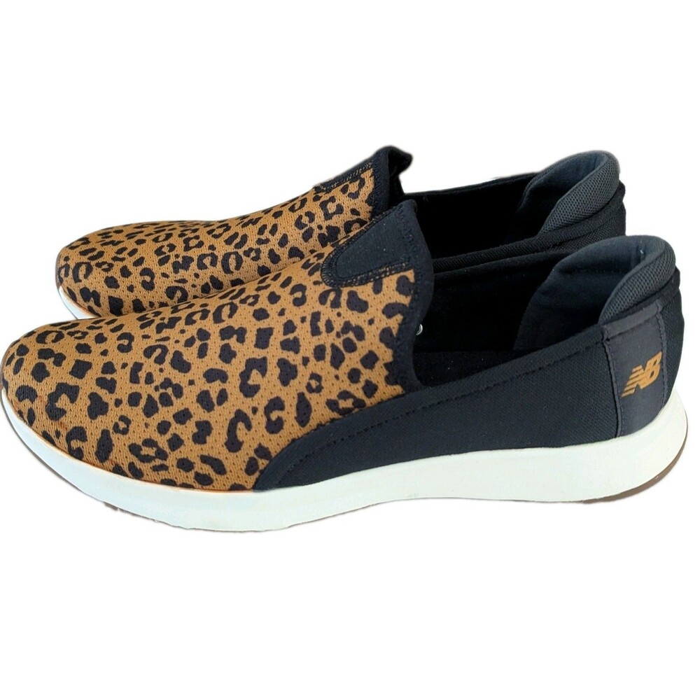 New Balance Women's DynaSoft Nergize Slip-On Leopard Print Black Size 9